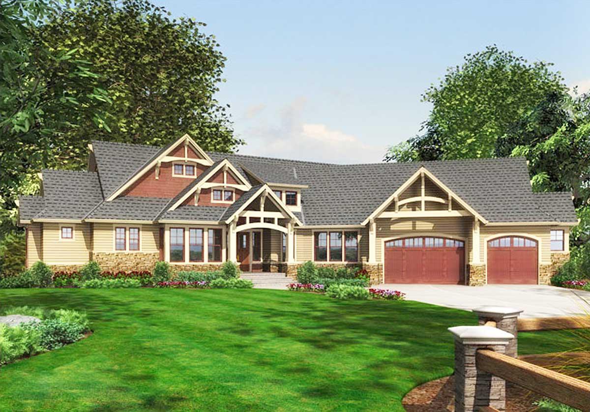 Plan 23284JD: Luxury Craftsman with Front-to-Back Views - Image #21 - Craftsman, Mountain, Northwest, Rustic