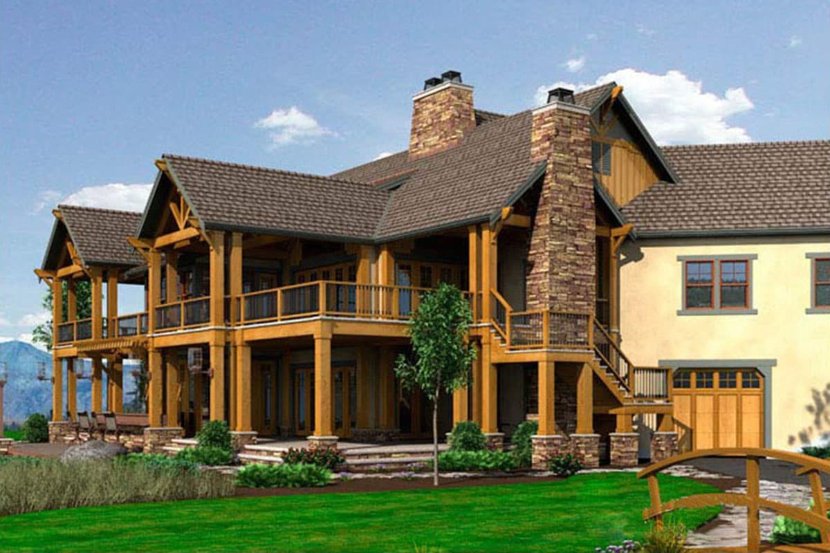 Plan 23286JD: 4-Bed Craftsman House Plan with 3-Car Angled Garage  - Image #27 - Craftsman, Mountain, New American, Northwest, Vacation