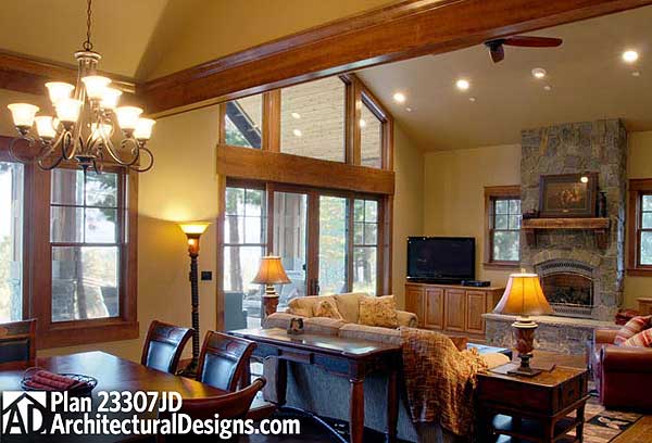 Plan 23307JD: Rustic Lodge - Image #8 - Craftsman, Mountain, Northwest, Rustic, Vacation