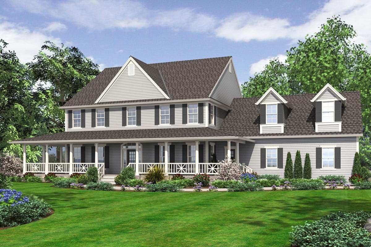 Plan 23314JD: 5-Bed Luxurious Farmhouse Plan with Full Wrap-Around Porch - Image #31 - Country, Farmhouse, Traditional