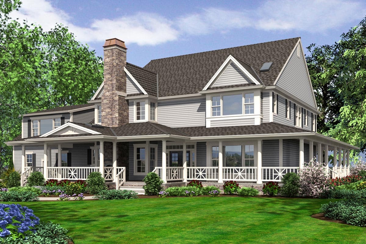 Plan 23314JD: 5-Bed Luxurious Farmhouse Plan with Full Wrap-Around Porch - Image #32 - Country, Farmhouse, Traditional