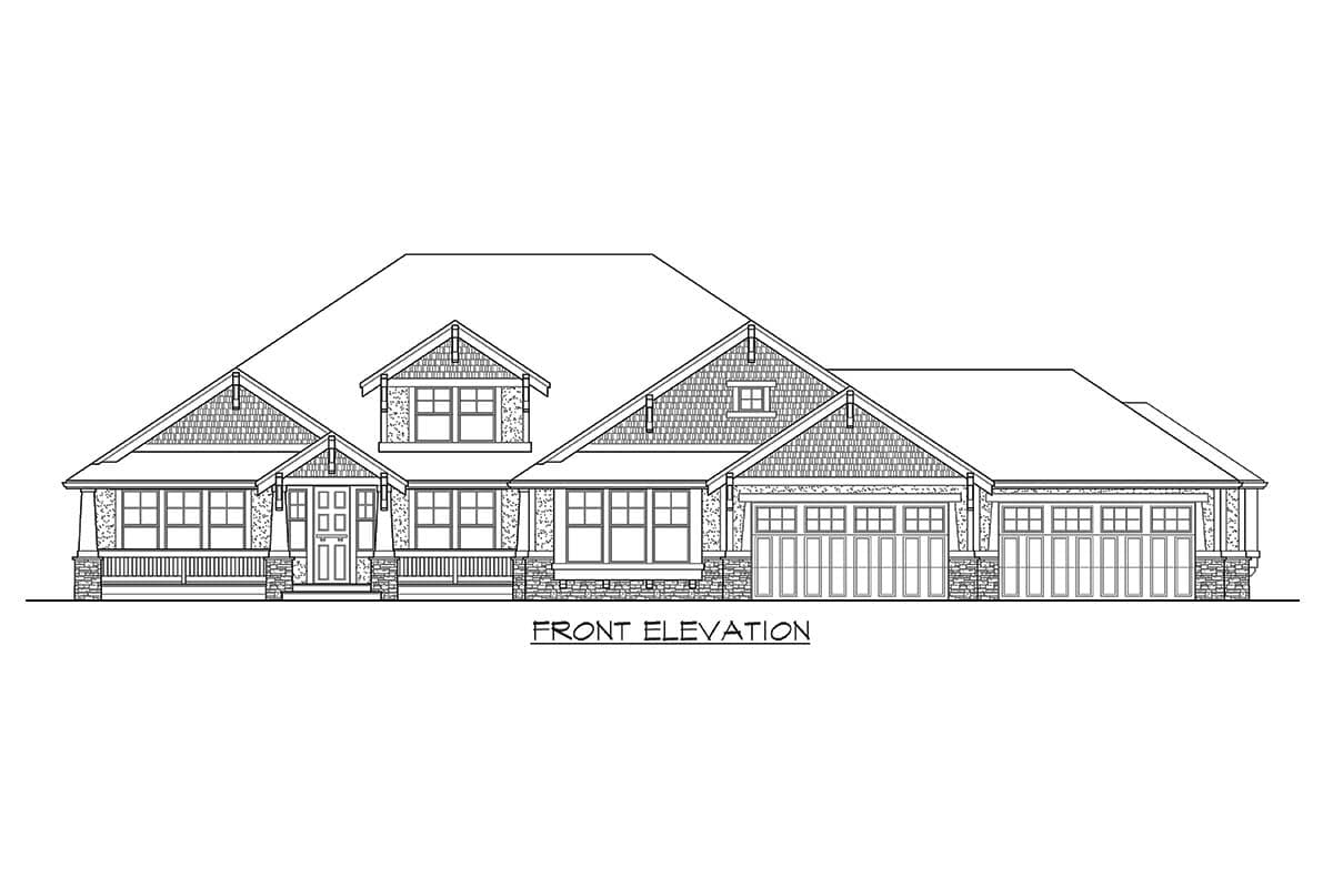 Plan 23320JD: Modern Rambler with Upstairs Bonus Room - Image #14 - Craftsman, Northwest