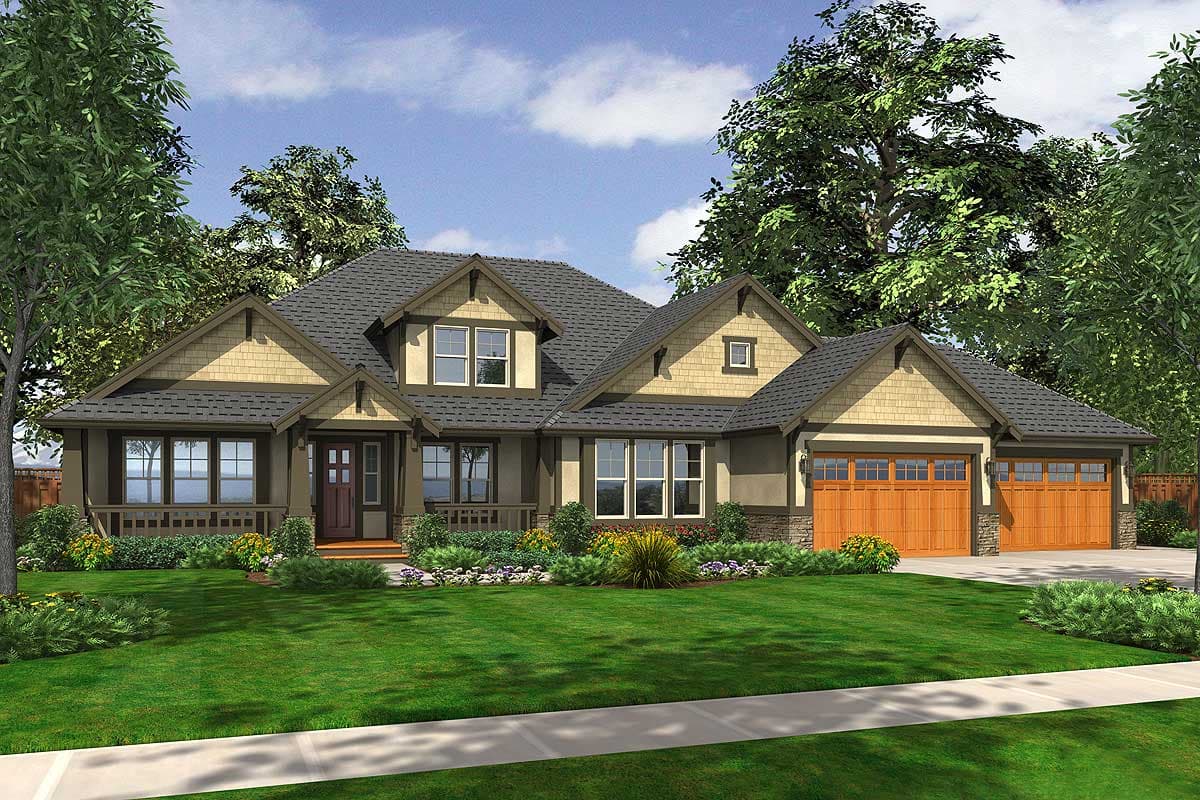 Plan 23320JD: Modern Rambler with Upstairs Bonus Room - Image #12 - Craftsman, Northwest