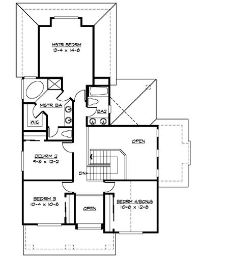 Plan 23324JD: Two To Choose From - Floor Plan - 2nd Floor - Northwest