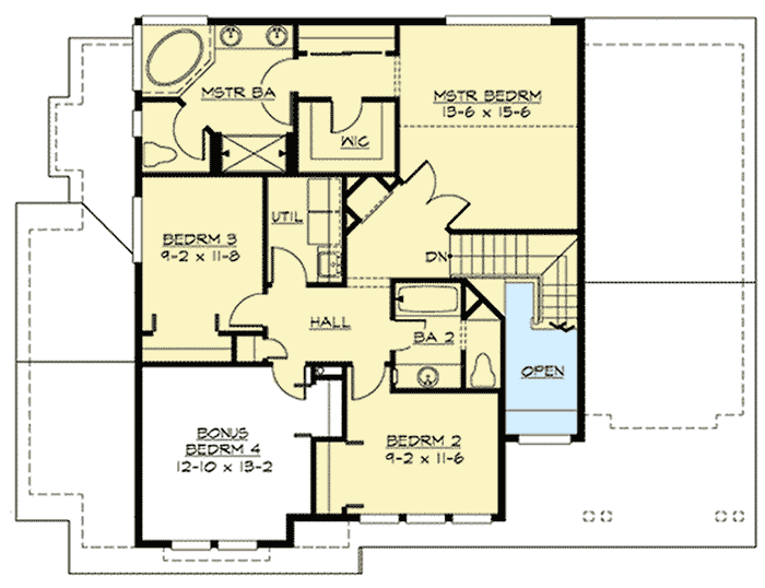 Plan 23328JD: Many to Choose From - Floor Plan - 2nd Floor - Craftsman, Northwest
