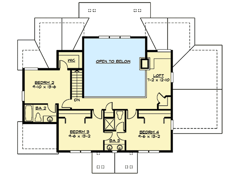 Plan 23332JD: Huge Master Suite - Floor Plan - 2nd Floor - Craftsman, Northwest