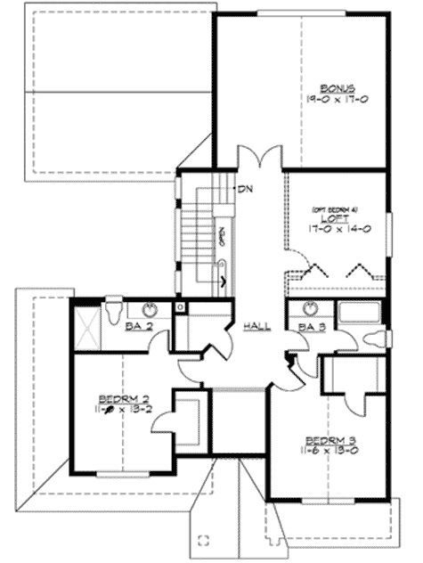 Plan 23334JD: Numerous Vaulted Ceilings - Floor Plan - 2nd Floor - Craftsman, Northwest