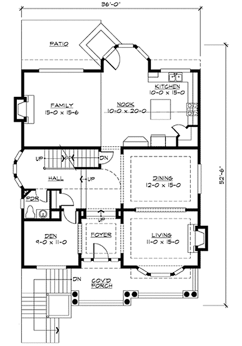 Plan 23336JD: For The Sloping Lot - Floor Plan - Main Level - Northwest
