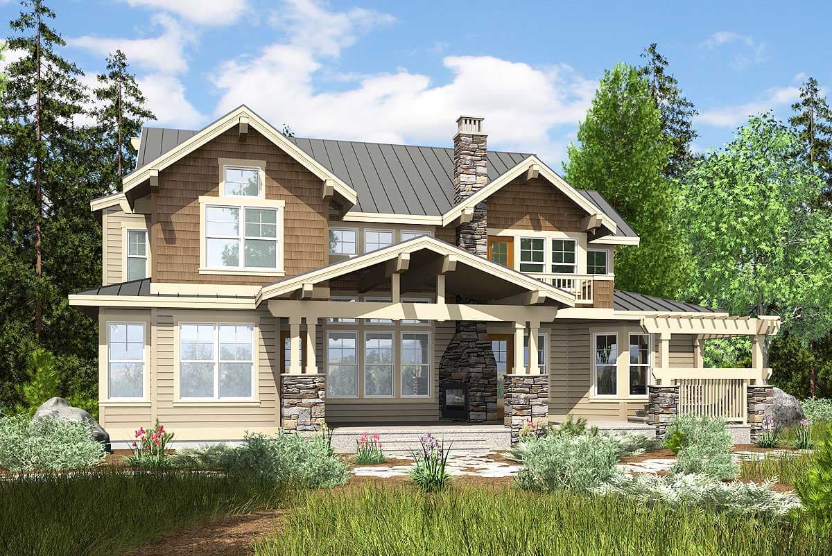 Plan 23338JD: Rustic Mountain House Plan - Image #25 - Craftsman, Mountain, Northwest, Rustic, Vacation