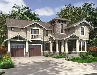 Attractive Columned Entry