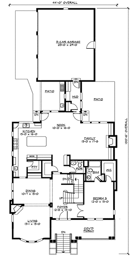 Plan 23349JD: A Wonder to Behold - Floor Plan - Main Level - Northwest
