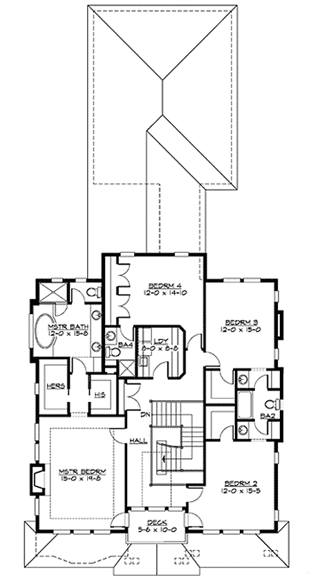 Plan 23349JD: A Wonder to Behold - Floor Plan - 2nd Floor - Northwest