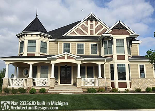 build gallery item - House Plan 23356JD comes to life in Michigan