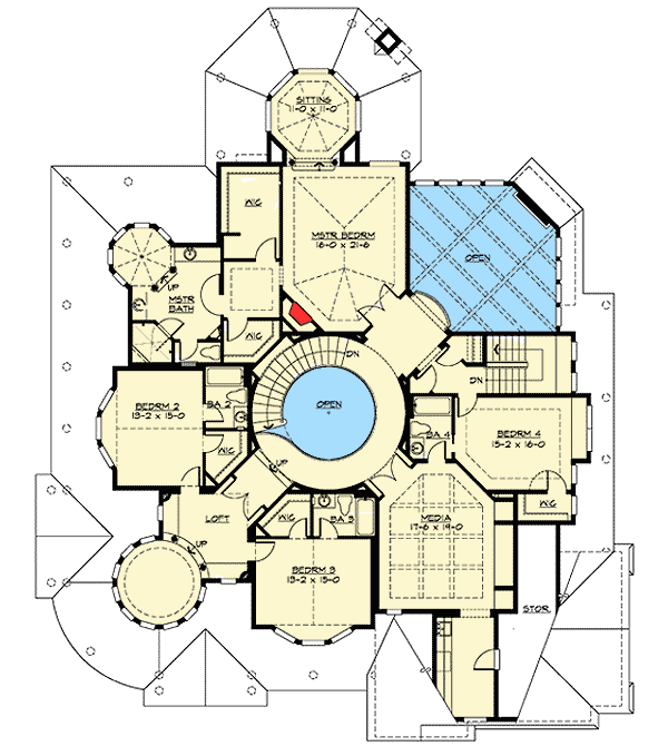 Plan 23357JD: Award Winning House Plan - Floor Plan - 2nd Floor - Coastal, Northwest, Shingle, Victorian