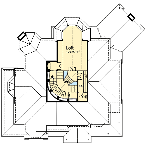 Plan 23362JD: Living in Grandeur - Floor Plan - 3rd Floor - Craftsman, Northwest, Shingle