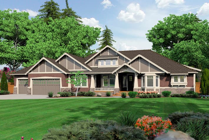 Plan 23368JD: Craftsman Home Plan with Fantastic Outdoor Living Room - Image #8 - Craftsman, New American, Northwest, Ranch, Rustic