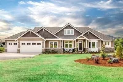 Craftsman Home Plan with Fantastic Outdoor Living Room