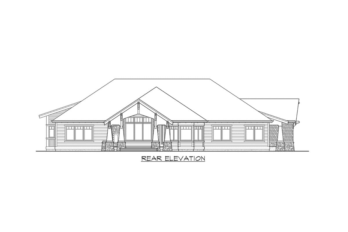 Plan 23369JD: Craftsman House Plan with Fantastic Outdoor Living Room - Image #5 - Craftsman, Northwest, Ranch, Rustic