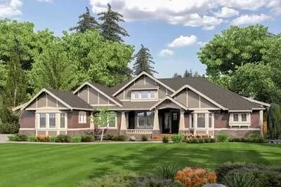 Craftsman House Plan with Fantastic Outdoor Living Room