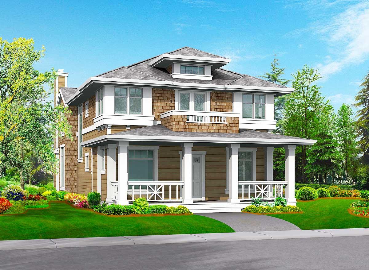 Plan 2337JD: Craftsman Four Square Style House Plan with Master Up or Down - 2500 Sq Ft - Image #18 - Contemporary, Craftsman, New American, Northwest, Prairie