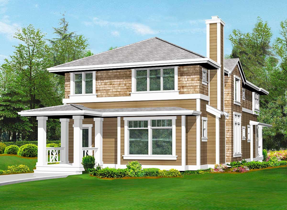 Plan 2337JD: Craftsman Four Square Style House Plan with Master Up or Down - 2500 Sq Ft - Image #19 - Contemporary, Craftsman, New American, Northwest, Prairie