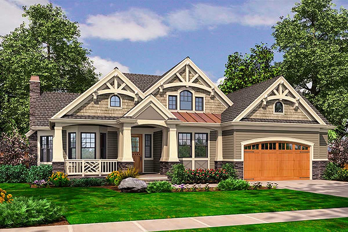 Plan 23375JD: Craftsman Rambler with 3 Beds and a 2-Car Front-Facing Garage - Image #6 - Bungalow, Craftsman, Northwest