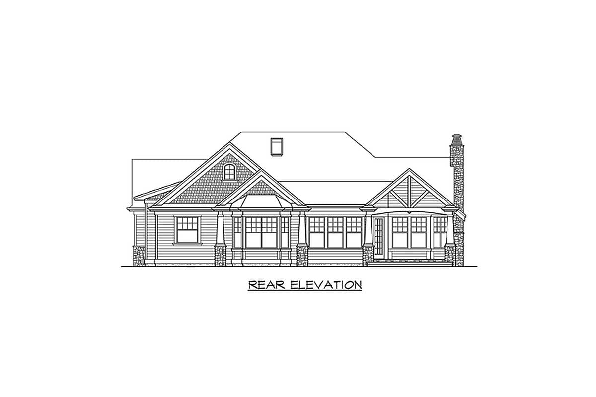 Plan 23375JD: Craftsman Rambler with 3 Beds and a 2-Car Front-Facing Garage - Image #9 - Bungalow, Craftsman, Northwest