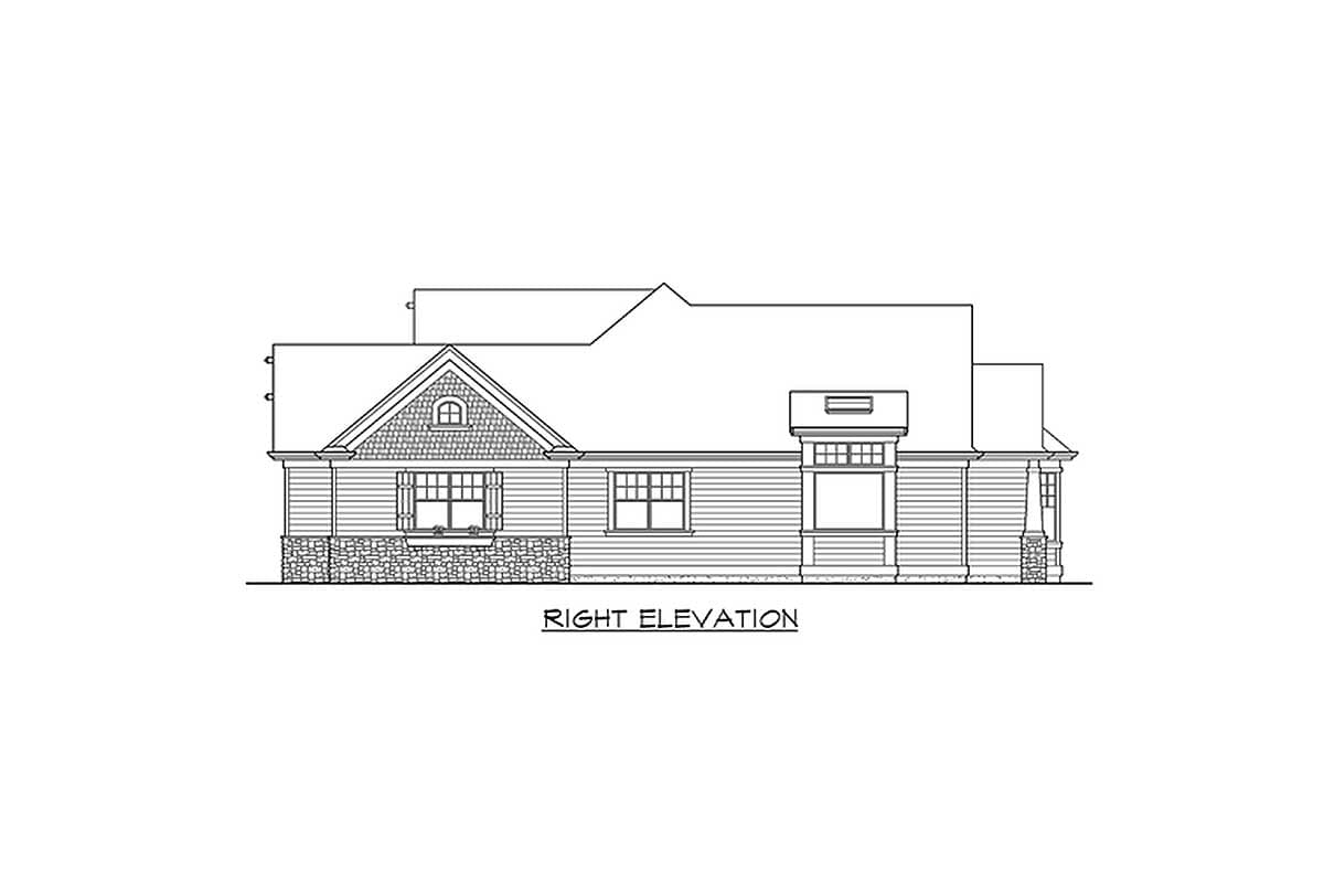 Plan 23375JD: Craftsman Rambler with 3 Beds and a 2-Car Front-Facing Garage - Image #10 - Bungalow, Craftsman, Northwest