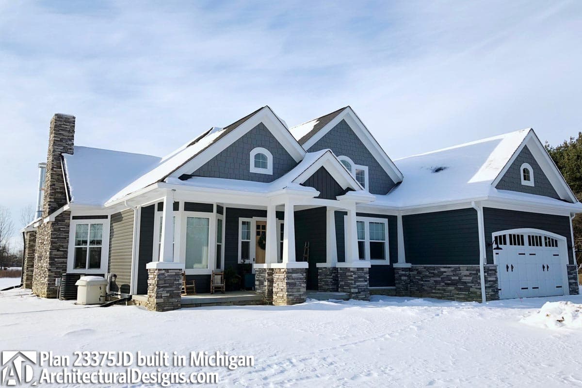 Plan 23375JD: Craftsman Rambler with 3 Beds and a 2-Car Front-Facing Garage - Image #5 - Bungalow, Craftsman, Northwest