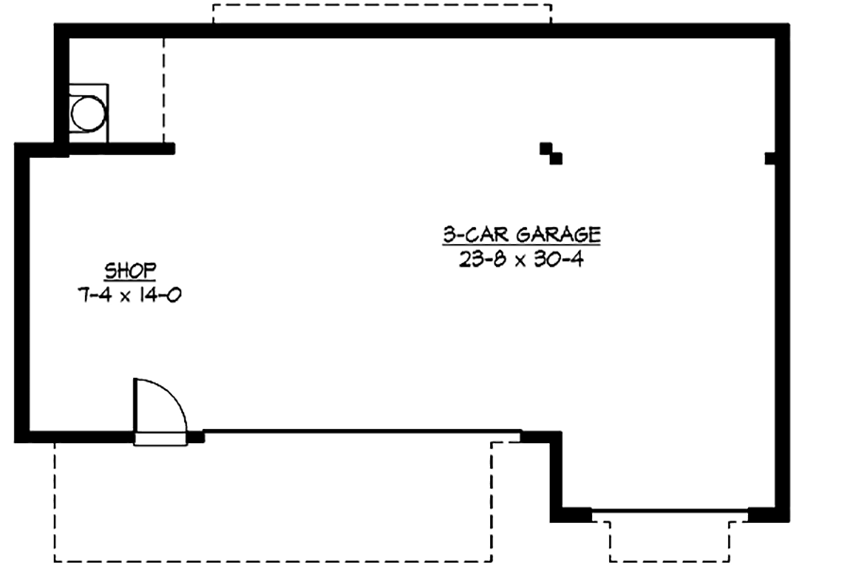 Plan 23378JD: Contemporary Carriage House Plan - Floor Plan - Drive Under Garage Level - Carriage, Northwest, Vacation