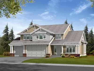 2-Story Open Living & Dining Rooms