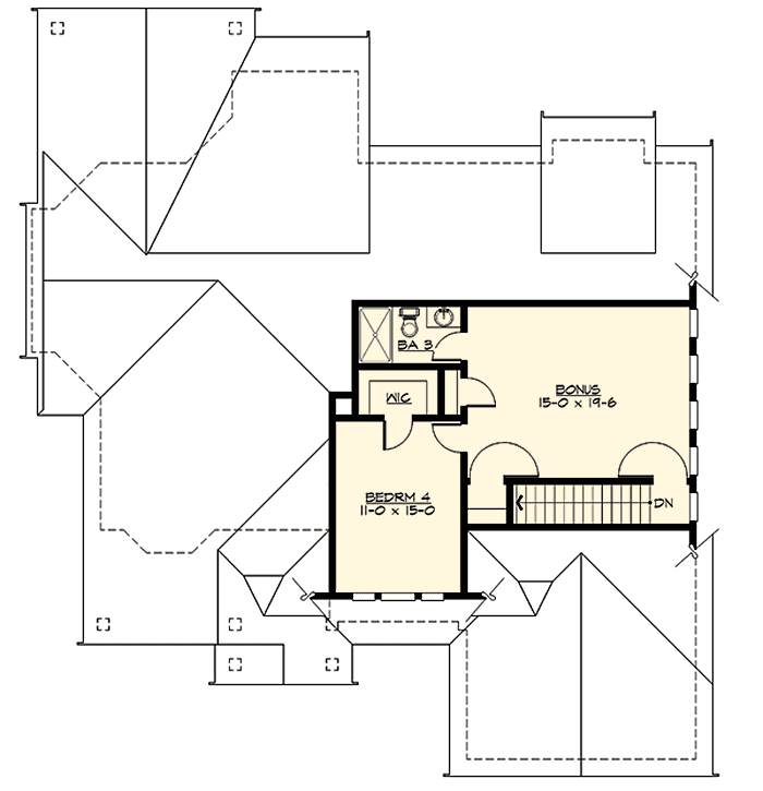 Plan 23381JD: Rambler with Outdoor Living Room - Floor Plan - 2nd Floor - Craftsman, Northwest