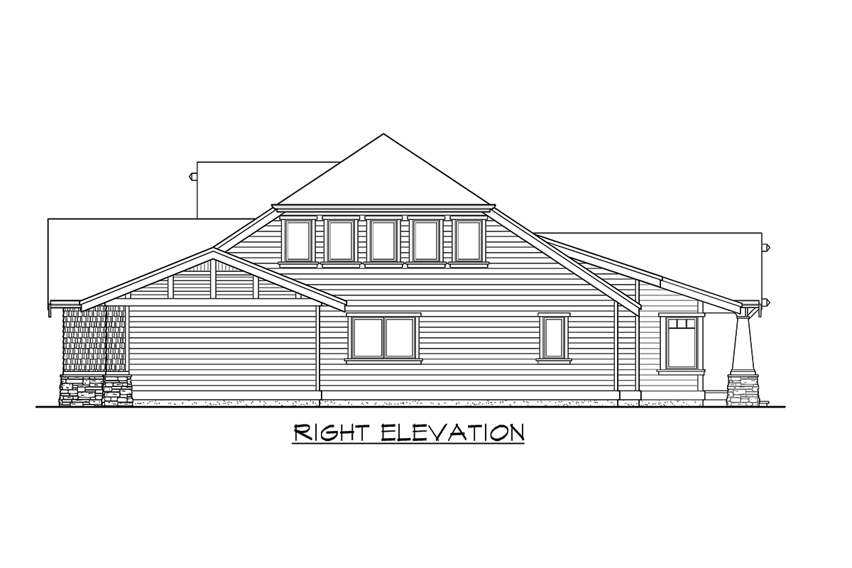 Plan 23382JD: Rambler with 3 Car Garage - 2580 Sq Ft - Image #6 - Craftsman, Northwest