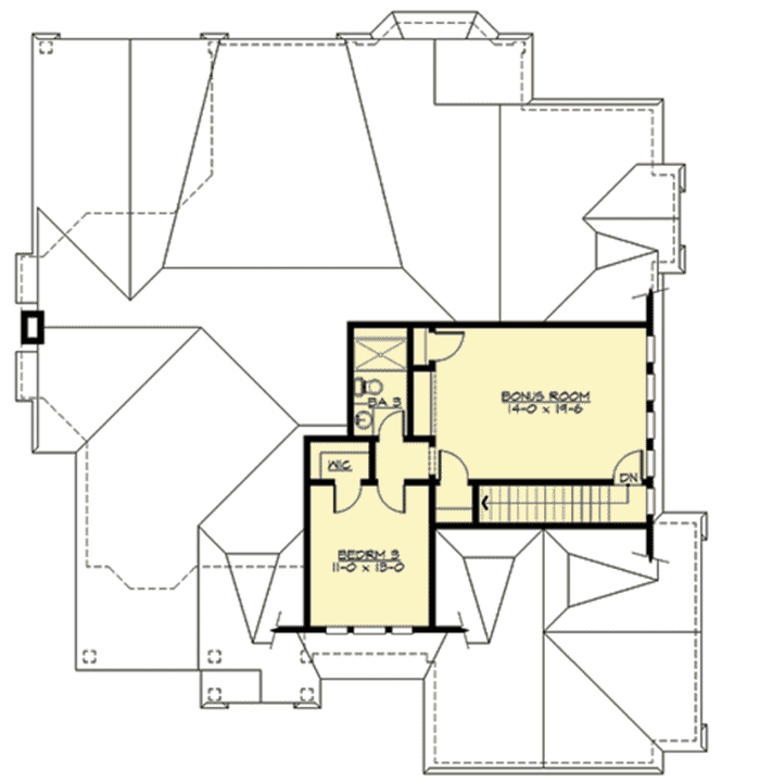 Plan 23383JD: Rambler in Multiple Versions - Floor Plan - 2nd Floor - Craftsman, Northwest