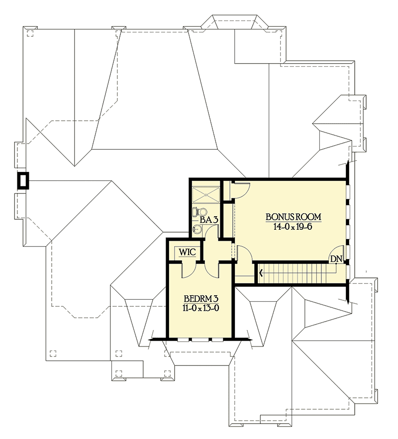 Plan 23384JD: Rambler in Multiple Versions - Floor Plan - 2nd Floor - Bungalow, Craftsman, Northwest