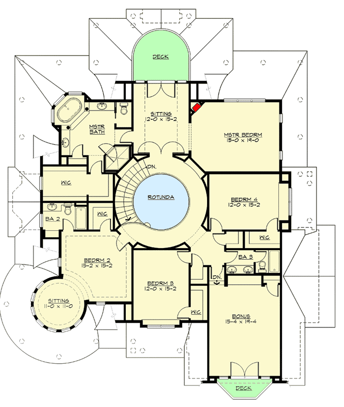 Plan 23393JD: Outstanding Shingle-Style Home Plan - Floor Plan - 2nd Floor - Coastal, Craftsman, Shingle