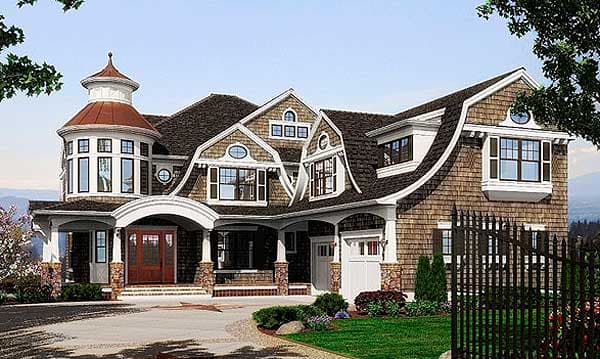 Plan 23395JD: Grand Shingle-style House Plan with Turreted Loft - Image #14 - Coastal, Craftsman, Shingle