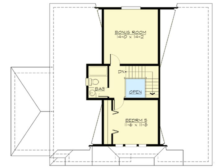 Plan 23401JD: 3-Story Craftsman Home Plan with a 3-Car Garage - Floor Plan - 3rd Floor - Craftsman, Northwest