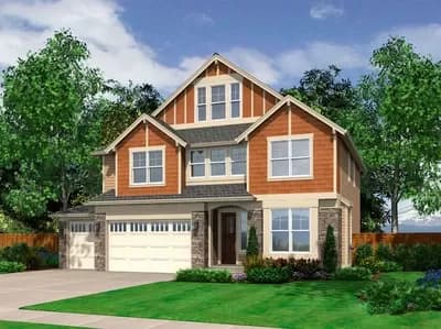3-Story Craftsman Home Plan with a 3-Car Garage