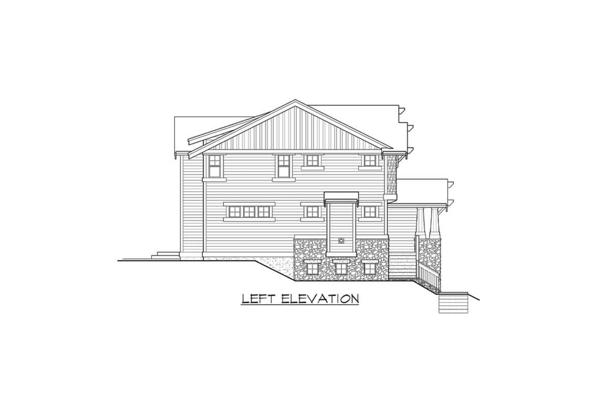Plan 23404JD: For the Front Sloping Lot - Image #4 - Craftsman, Northwest