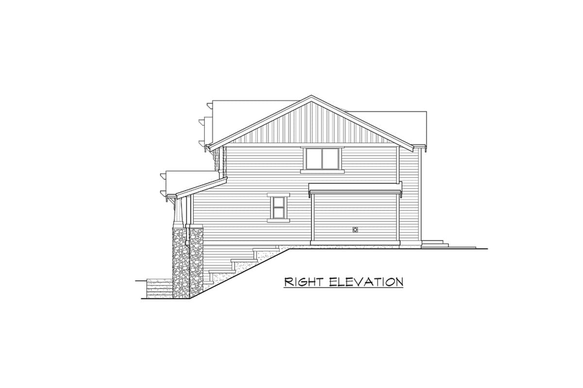 Plan 23404JD: For the Front Sloping Lot - Image #5 - Craftsman, Northwest