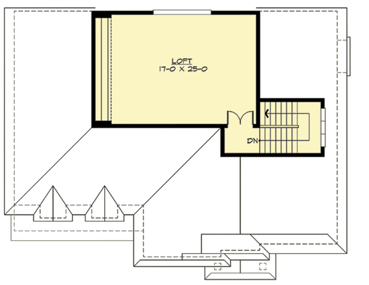 Plan 23406JD: Attractive Northwest Home Plan - Floor Plan - 3rd Floor - New American, Northwest, Traditional