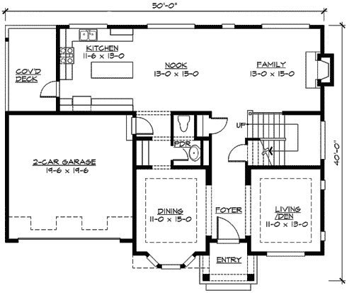 Plan 23418JD: Large Family Home Plan with Options - Floor Plan - Main Level - New American, Northwest, Traditional