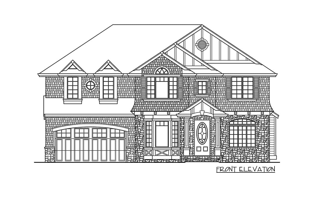 Plan 23419JD: Four Bedrooms and a Bonus Room - Image #2 - New American, Northwest, Traditional