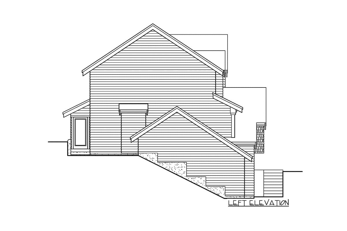 Plan 23438JD: Elevated Craftsman House Plan for a Front Sloping Lot - Image #22 - New American, Northwest, Traditional