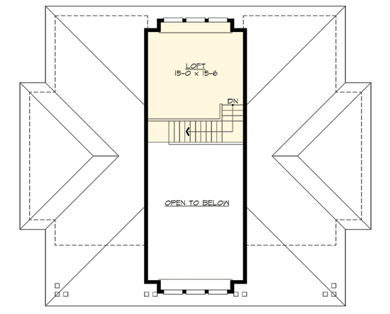 Plan 23448JD: Attractive 3 Bedroom Rambler - Floor Plan - 2nd Floor - Craftsman, Northwest, Shingle