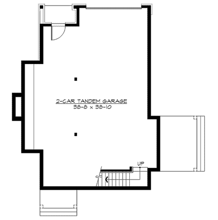 Plan 23449JD: Bungalow with Drive Under Garage - Floor Plan - Basement - Cottage, European