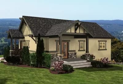 Bungalow with Drive Under Garage