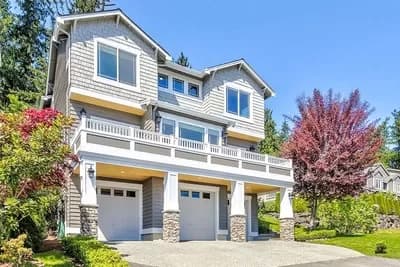 House Plan for the Front Sloping Lot with Large Deck