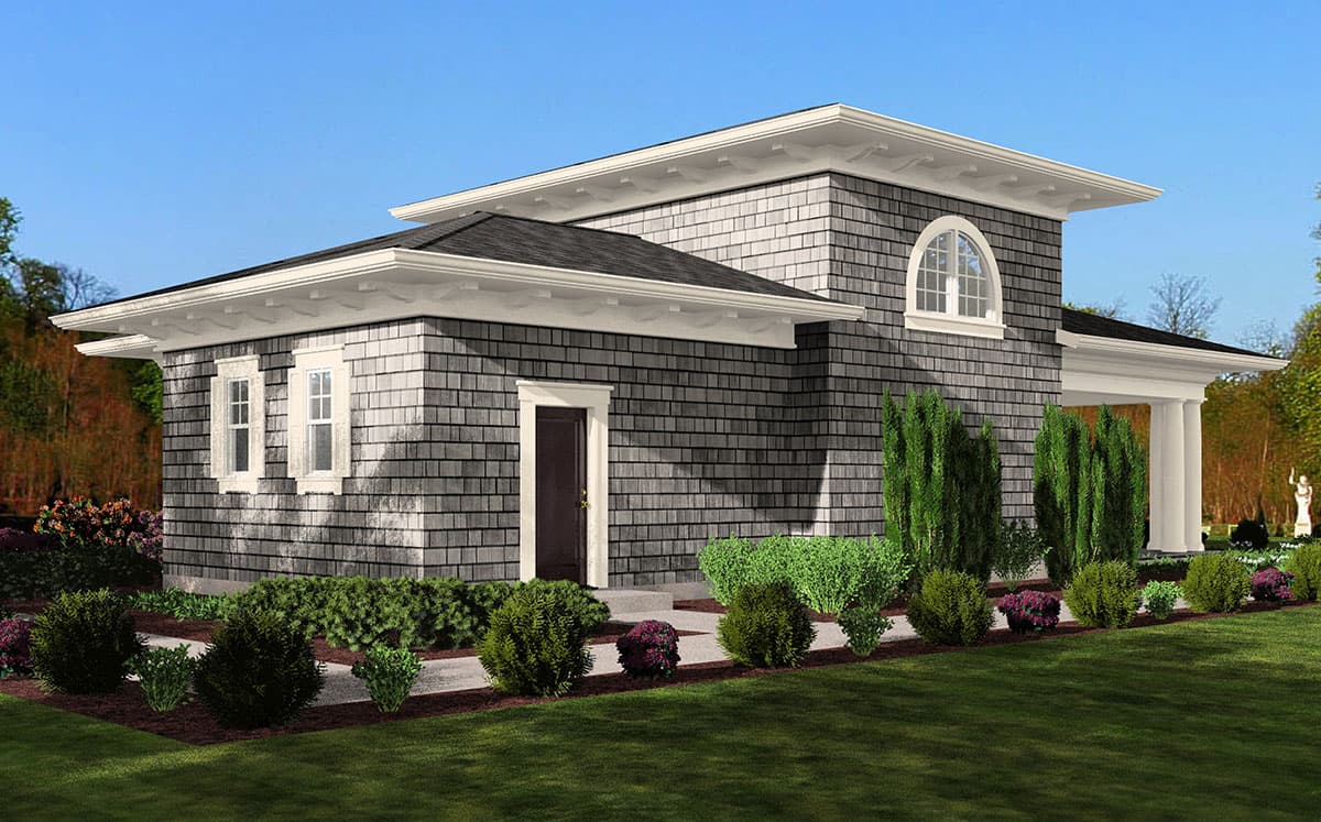 Plan 23452JD: Poolhouse with Outdoor Spaces - Image #10 - Cottage, Shingle, Vacation